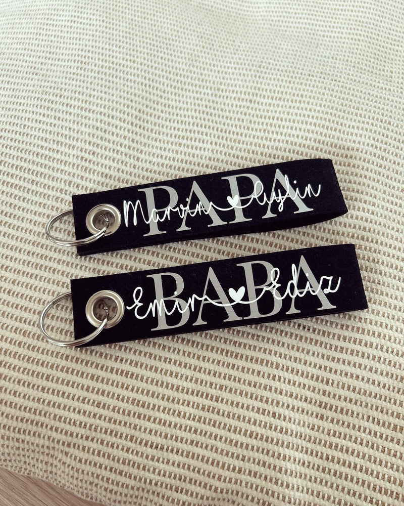Schlüsselanhänger - Papa / Baba - Loveda - Handmade with Love