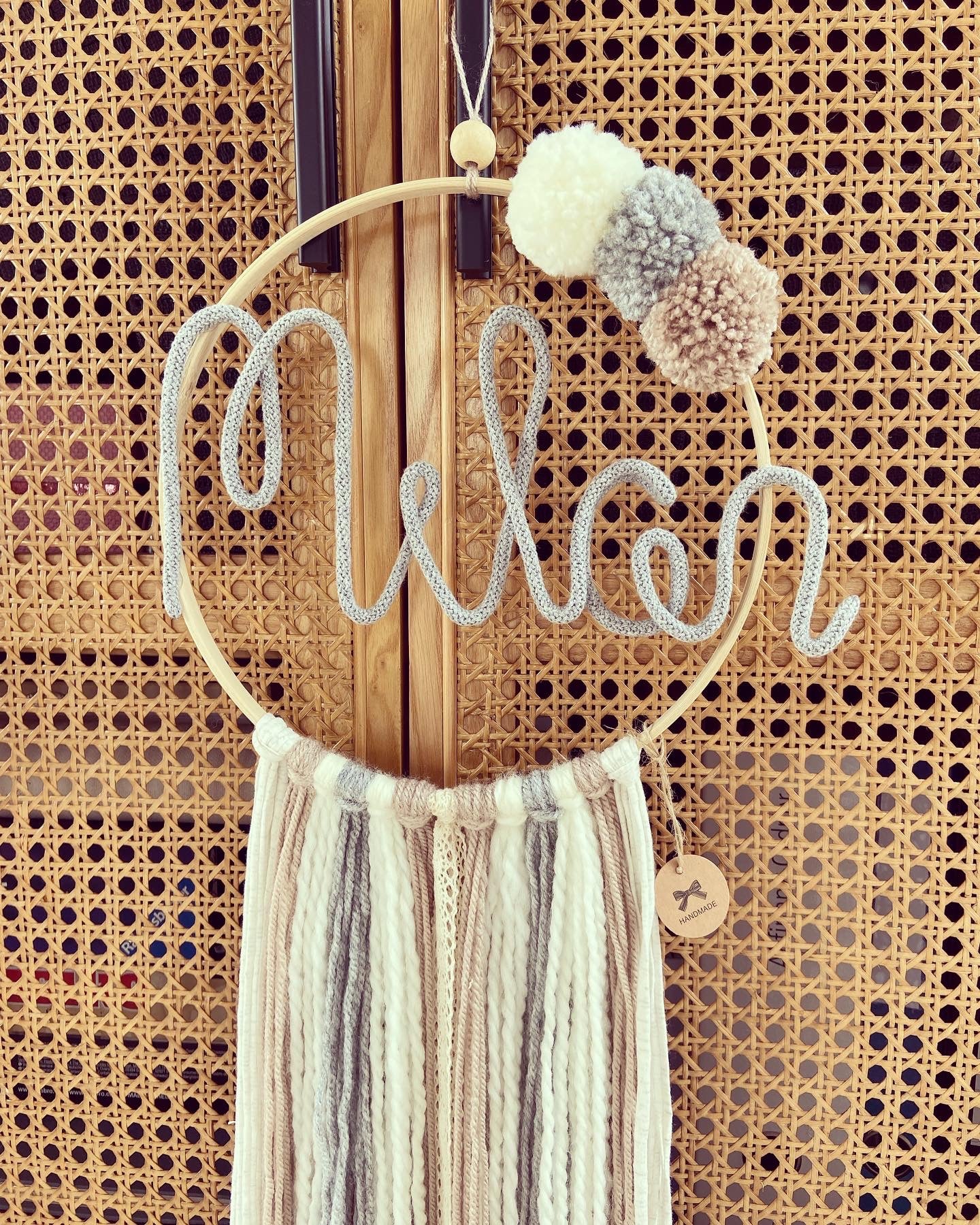 Traumfänger Lang - Beige / Weiß - Loveda - Handmade with Love