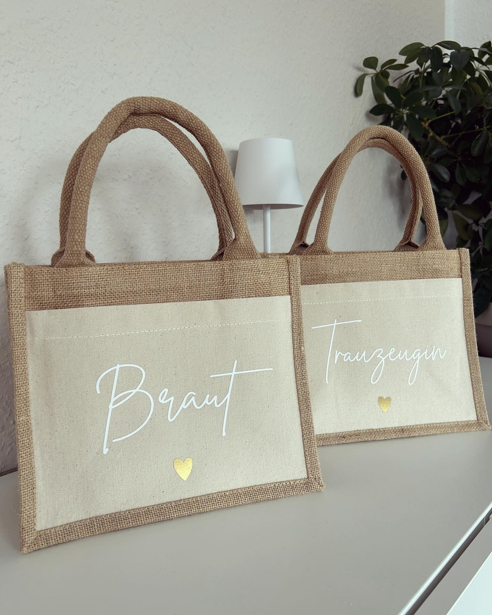 Jutetasche - Braut Trauzeugin - Loveda - Handmade with Love
