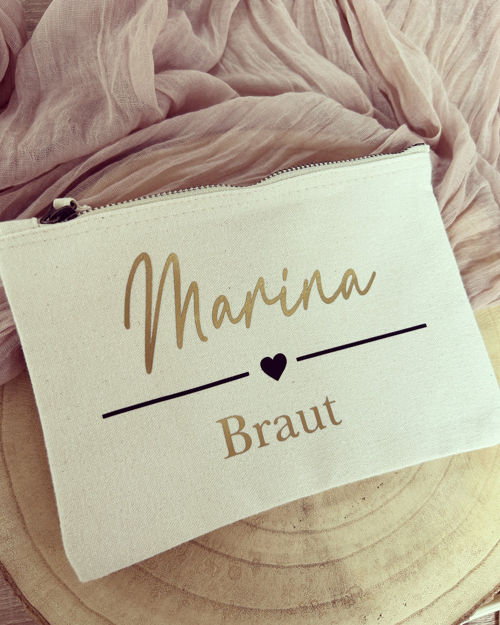 Kulturtasche - Braut - Loveda - Handmade with Love