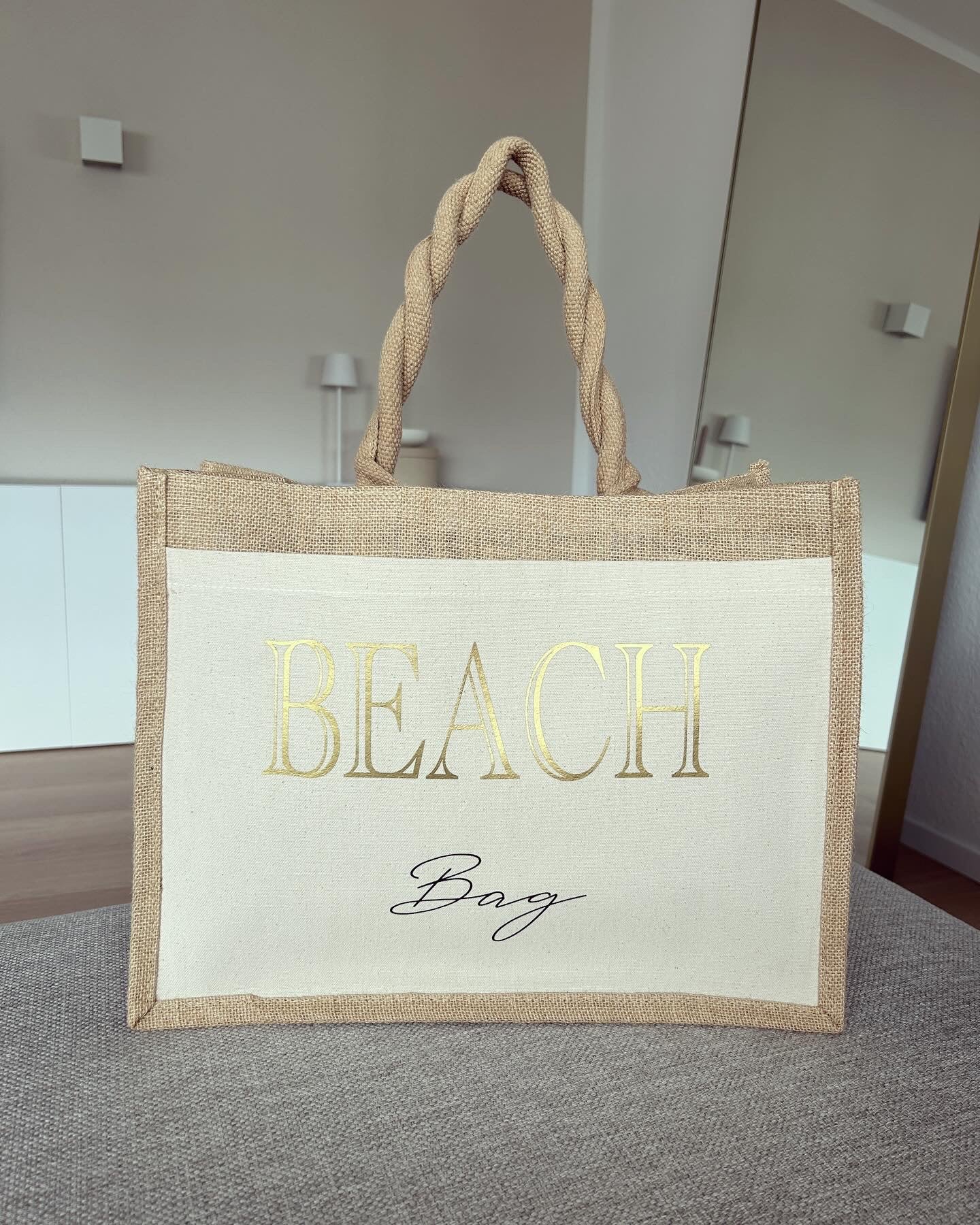 Jutetasche - Beach Bag - Loveda - Handmade with Love