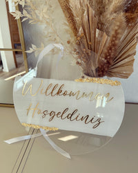 Türschild / Willkommensschild - Loveda - Handmade with Love