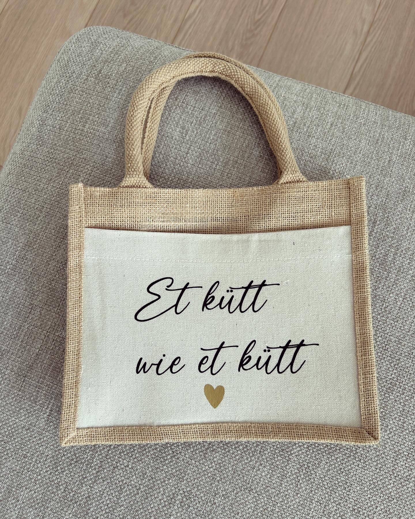 Jutetasche - Et kütt wie et kütt - Loveda - Handmade with Love