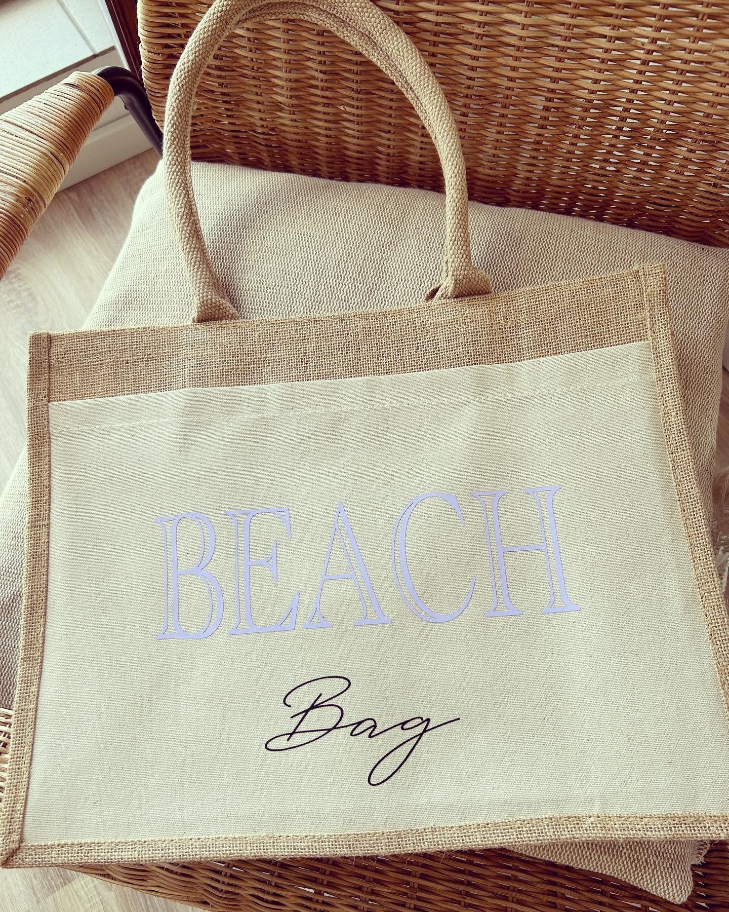 Jutetasche - Beach Bag - Loveda - Handmade with Love