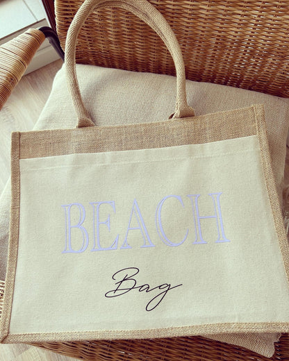 Jutetasche - Beach Bag - Loveda - Handmade with Love