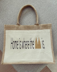 Jutetasche - Home is where the Dom is (Symbol) - Loveda - Handmade with Love
