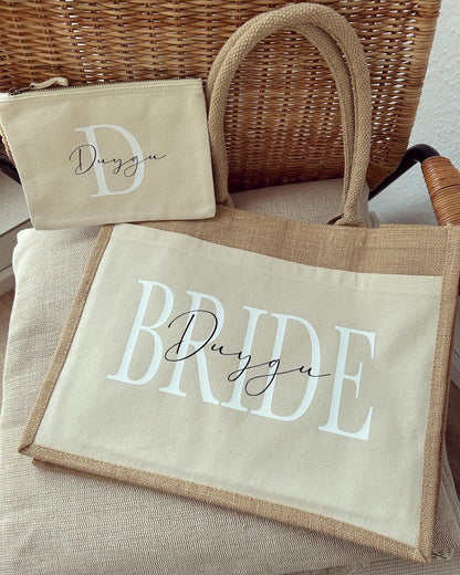 Jutetasche - Bride - Loveda - Handmade with Love