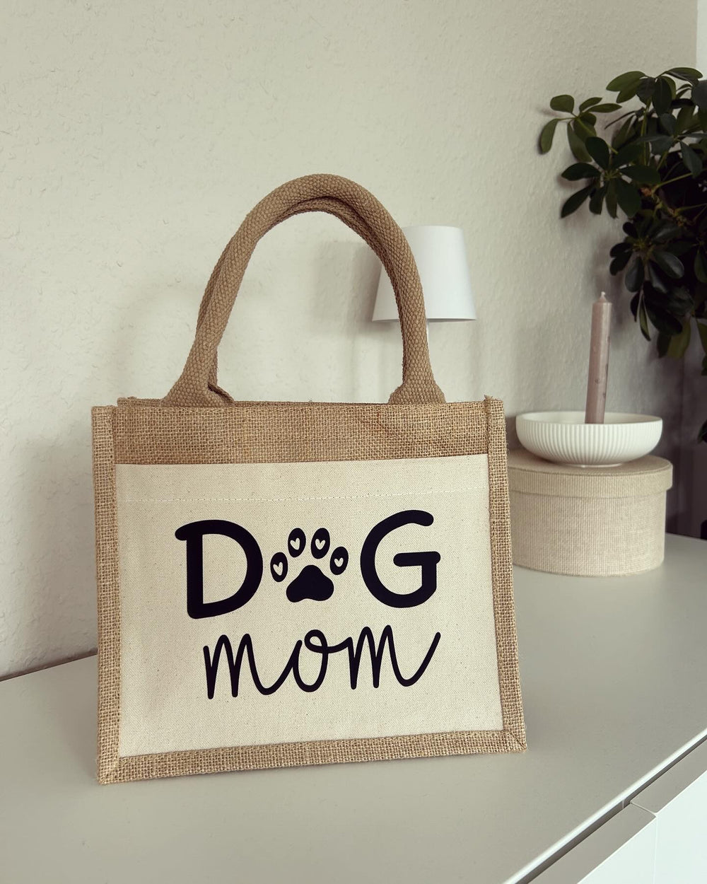 Jutetasche - Dog Mom - Loveda - Handmade with Love
