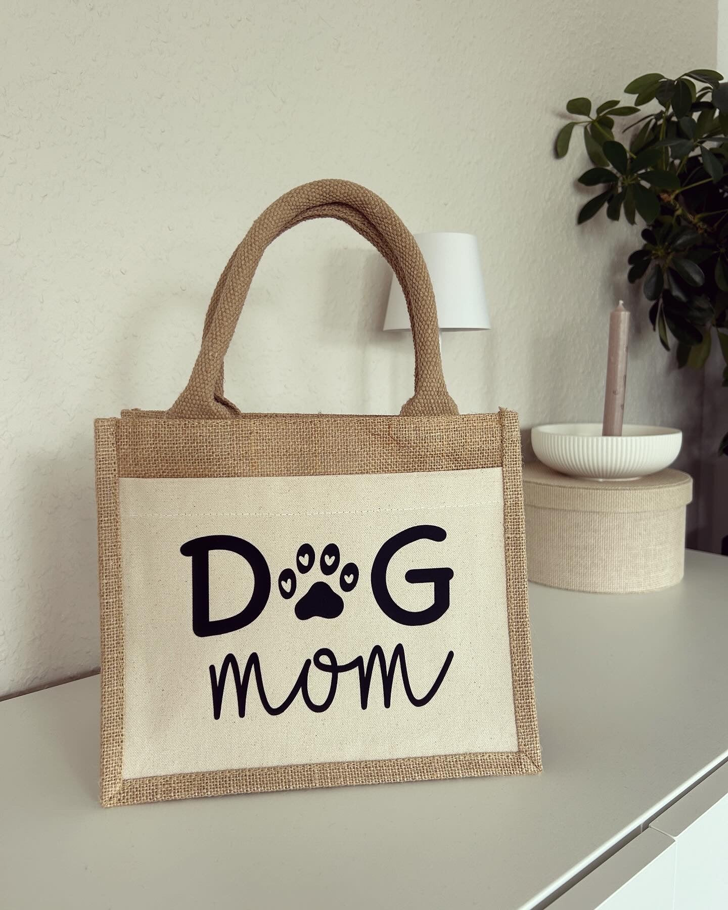 Jutetasche - Dog Mom - Loveda - Handmade with Love