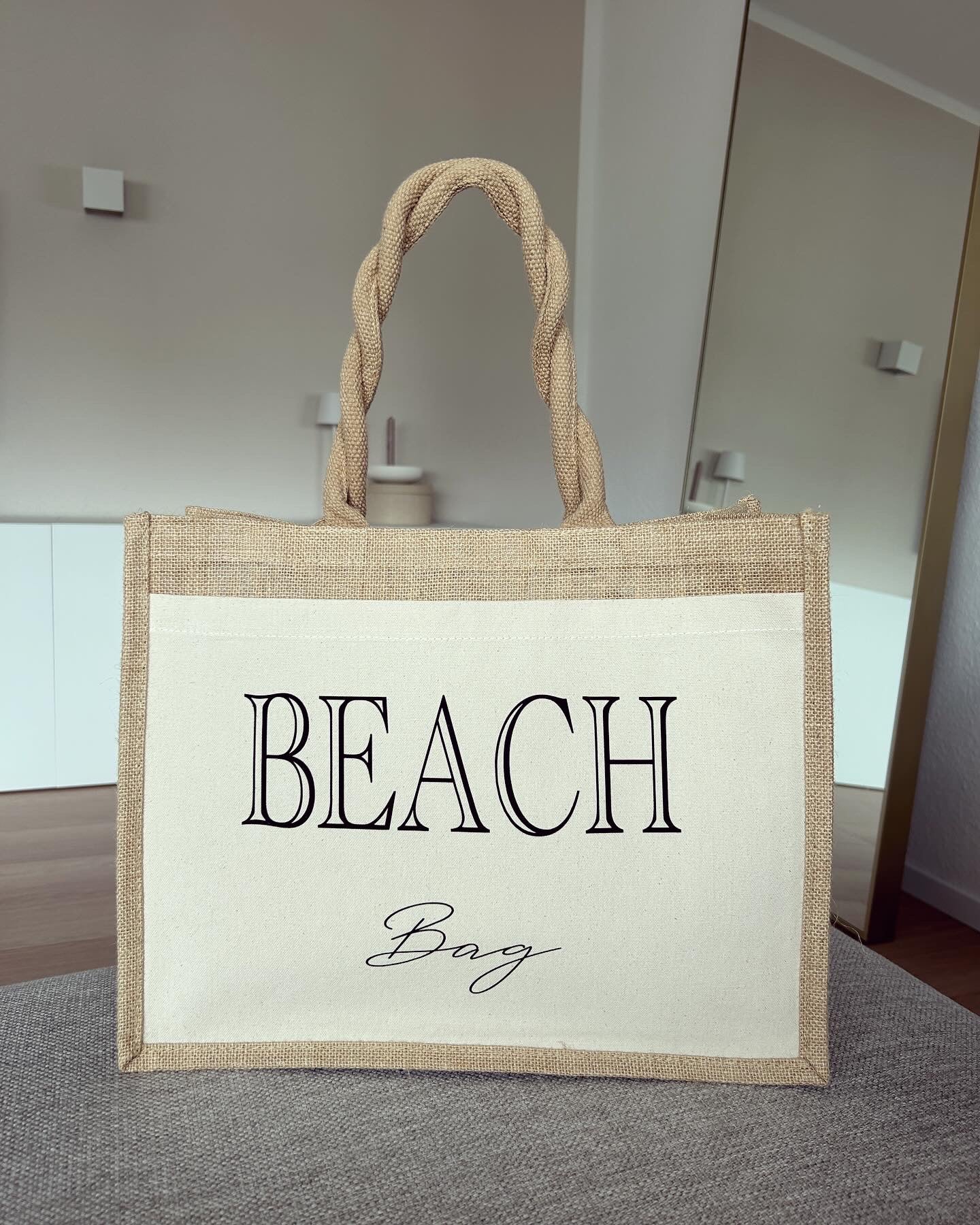 Jutetasche - Beach Bag - Loveda - Handmade with Love