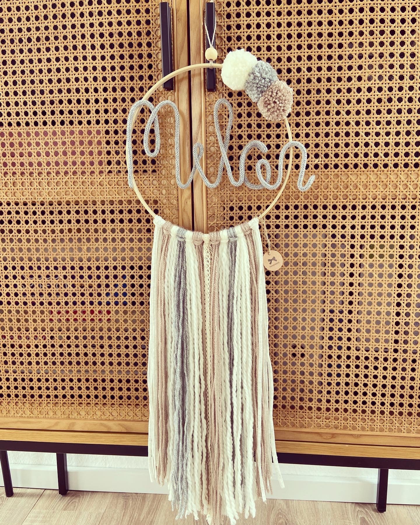 Traumfänger Lang - Beige / Weiß - Loveda - Handmade with Love