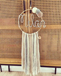 Traumfänger Lang - Beige / Weiß - Loveda - Handmade with Love