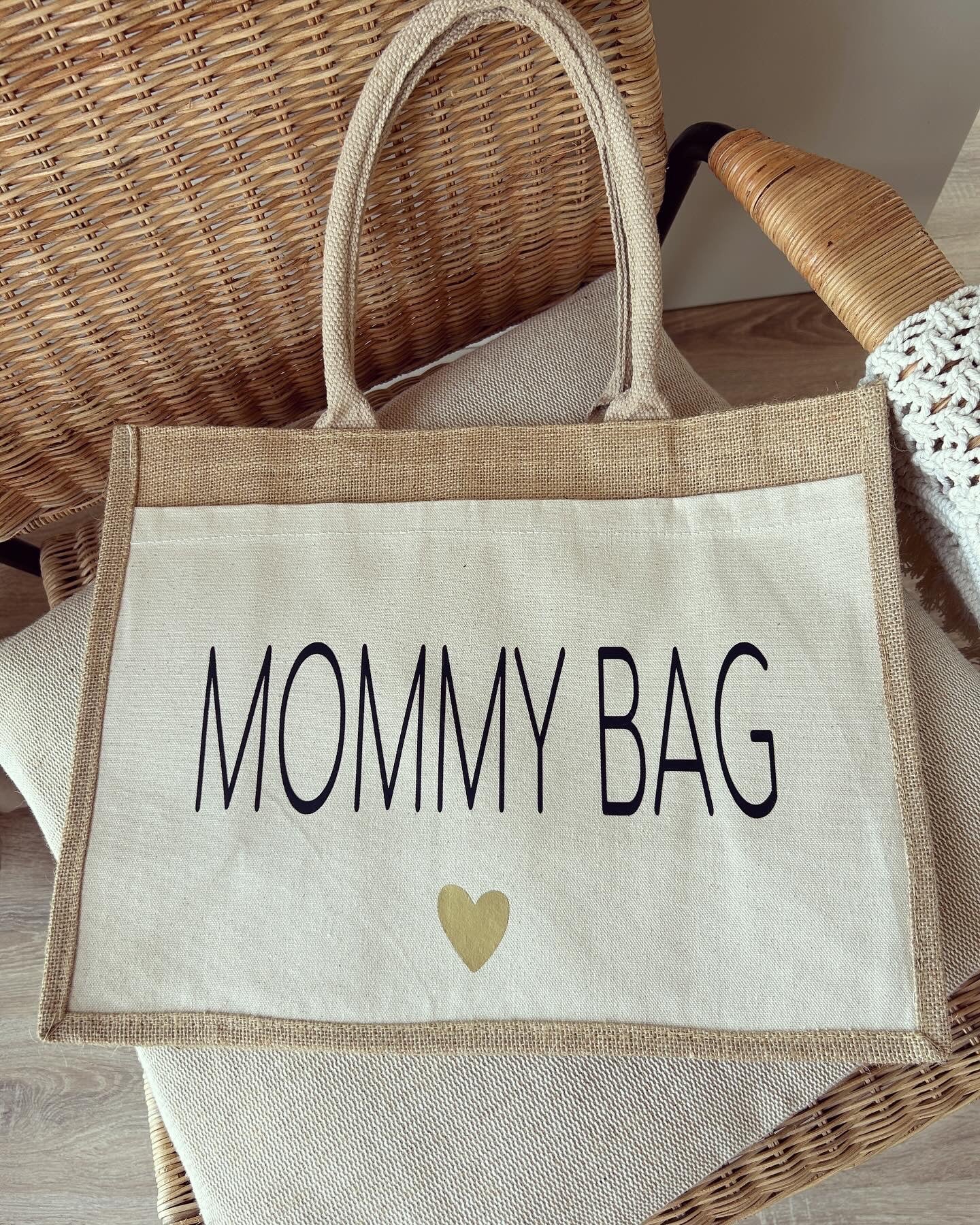 Jutetasche - Mommy Bag - Loveda - Handmade with Love