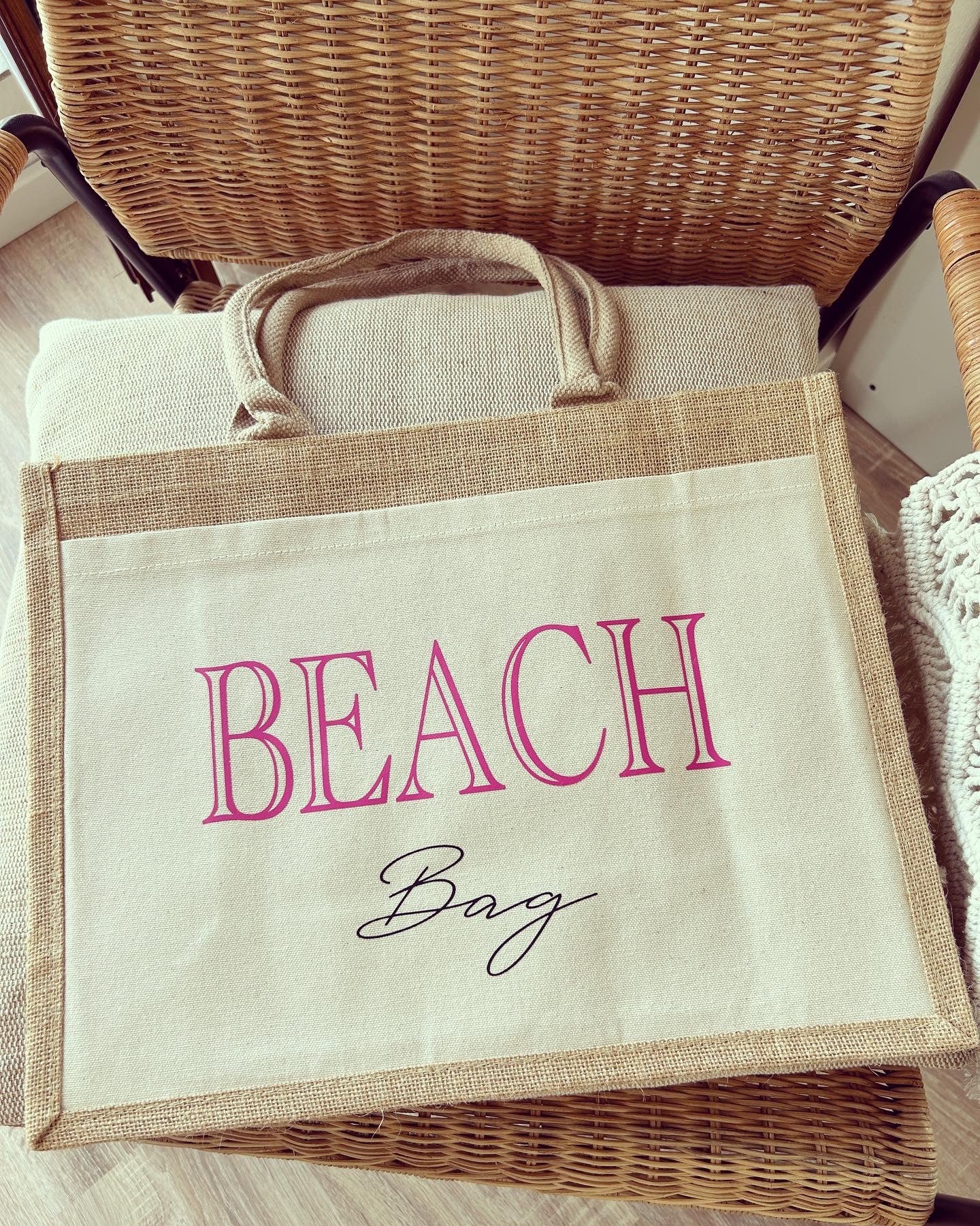 Jutetasche - Beach Bag - Loveda - Handmade with Love