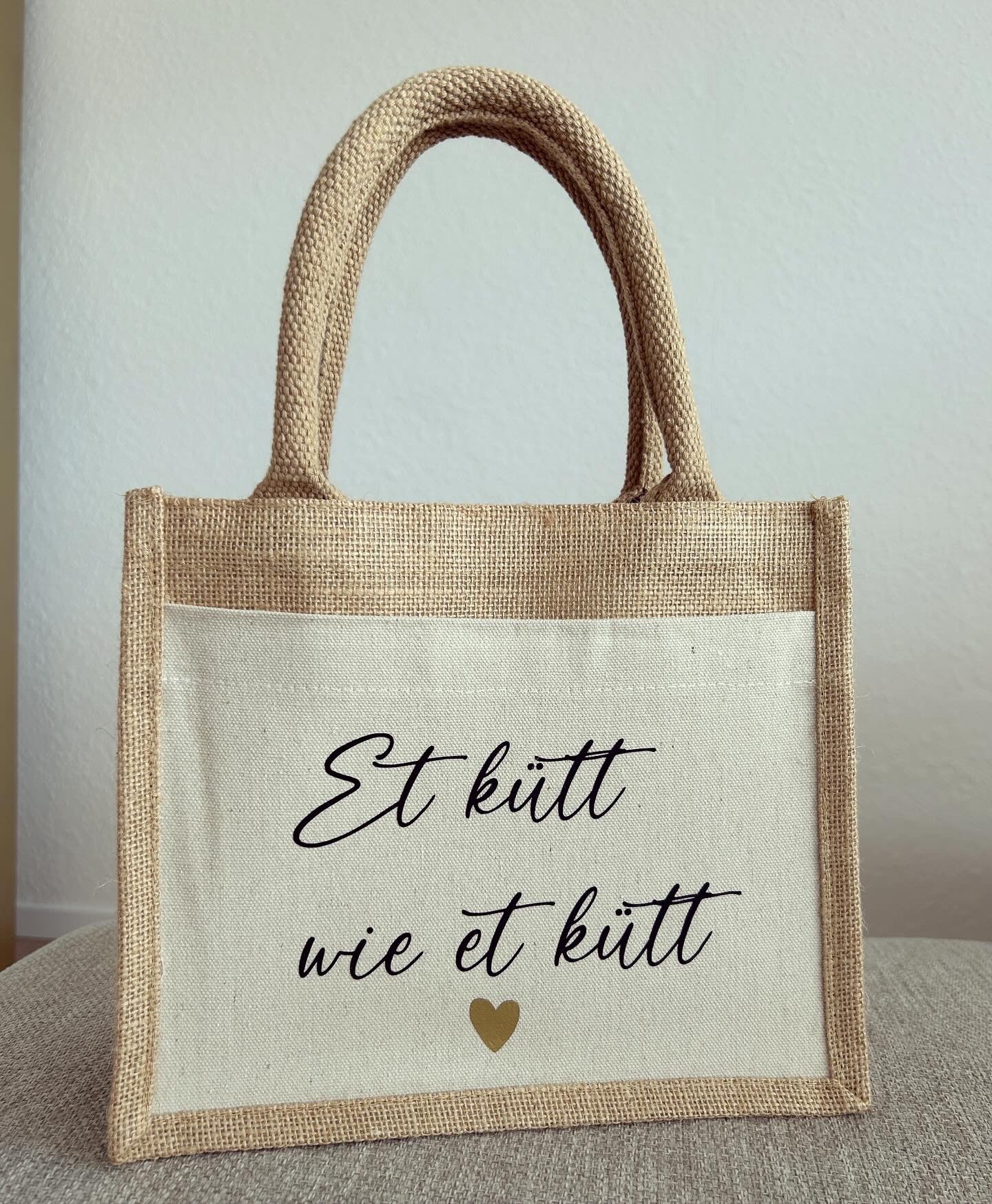 Jutetasche - Et kütt wie et kütt - Loveda - Handmade with Love