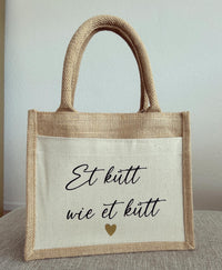 Jutetasche - Et kütt wie et kütt - Loveda - Handmade with Love