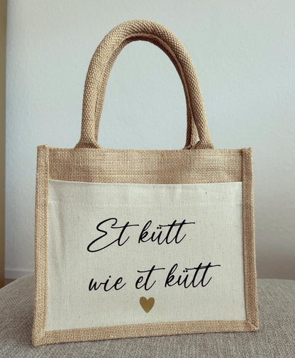 Jutetasche - Et kütt wie et kütt - Loveda - Handmade with Love