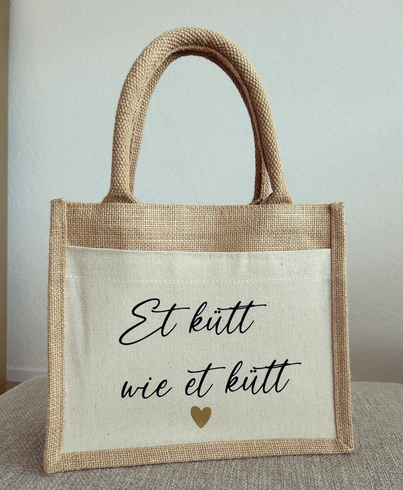 Jutetasche - Et kütt wie et kütt - Loveda - Handmade with Love