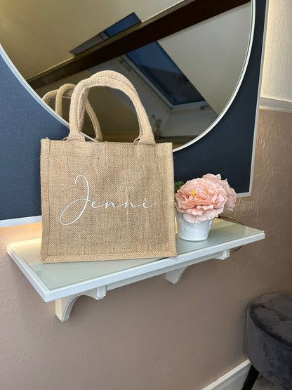 Jutetasche - Name Filigran - Jute Style