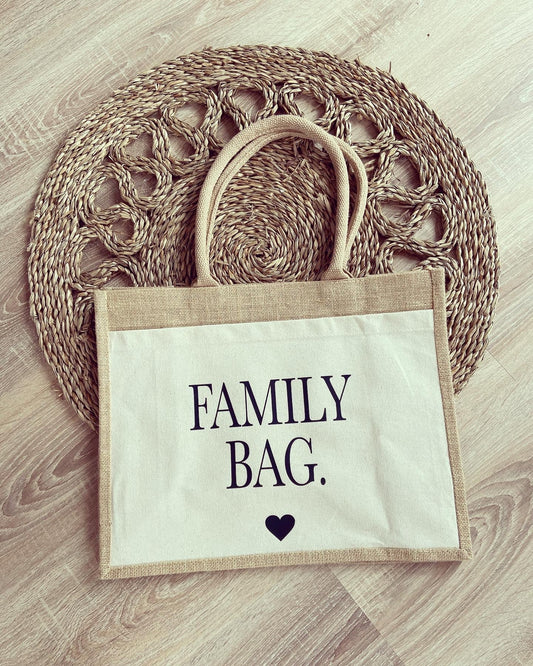 Jutetasche - Family Bag - Loveda - Handmade with Love