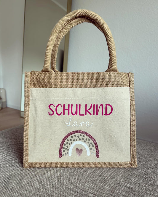Jutetasche - Schulkind - Loveda - Handmade with Love