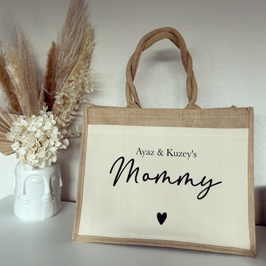 Jutetasche - Mommy - Loveda - Handmade with Love