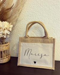 Jutetasche - Filigran Herz - Loveda - Handmade with Love