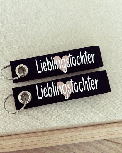 Schlüsselanhänger - Lieblingssohn / Lieblingstochter - Loveda - Handmade with Love
