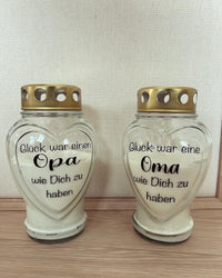 Grabkerzen - Oma / Opa - Loveda - Handmade with Love