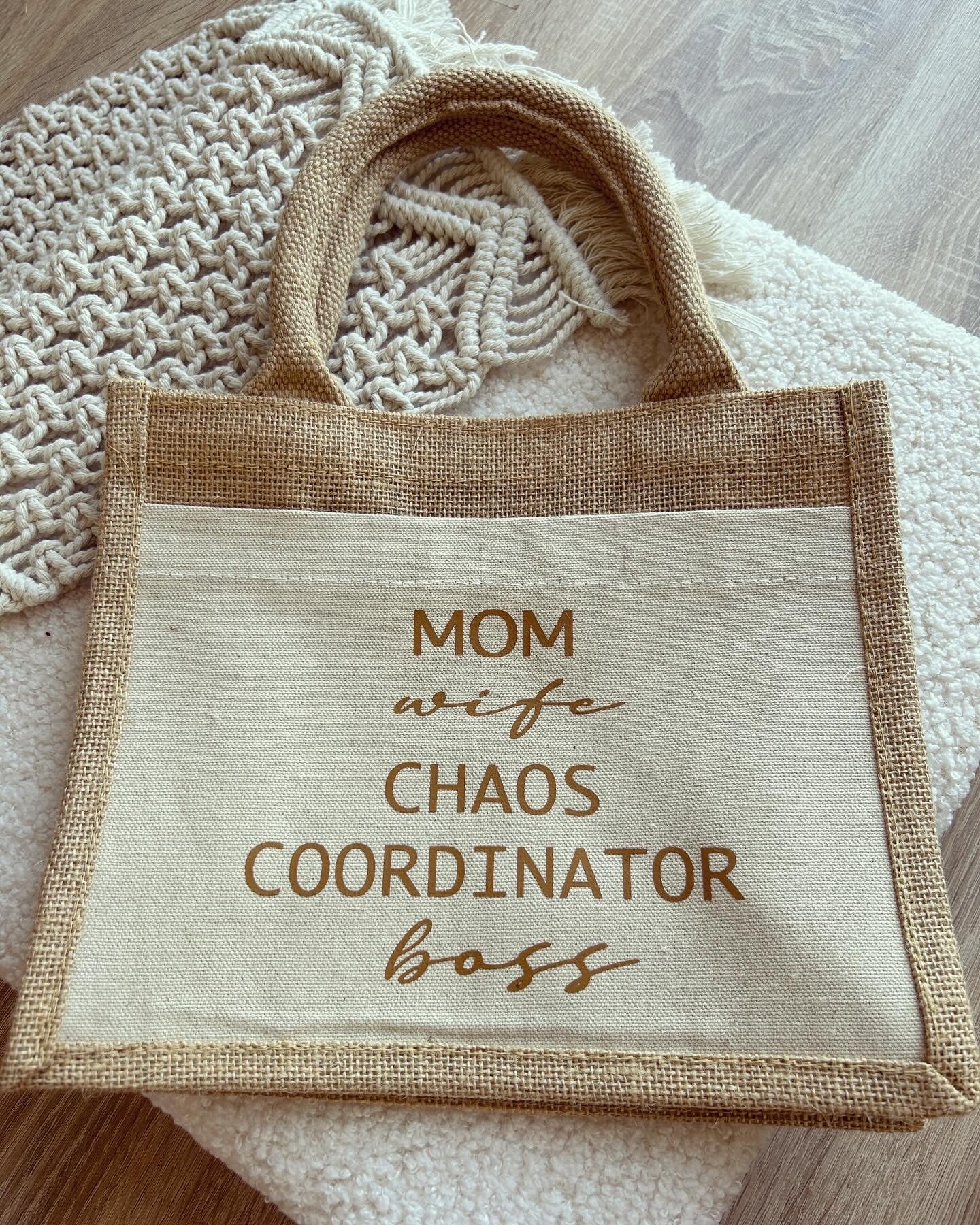 Jutetasche - Chaos Coordinator - Loveda - Handmade with Love