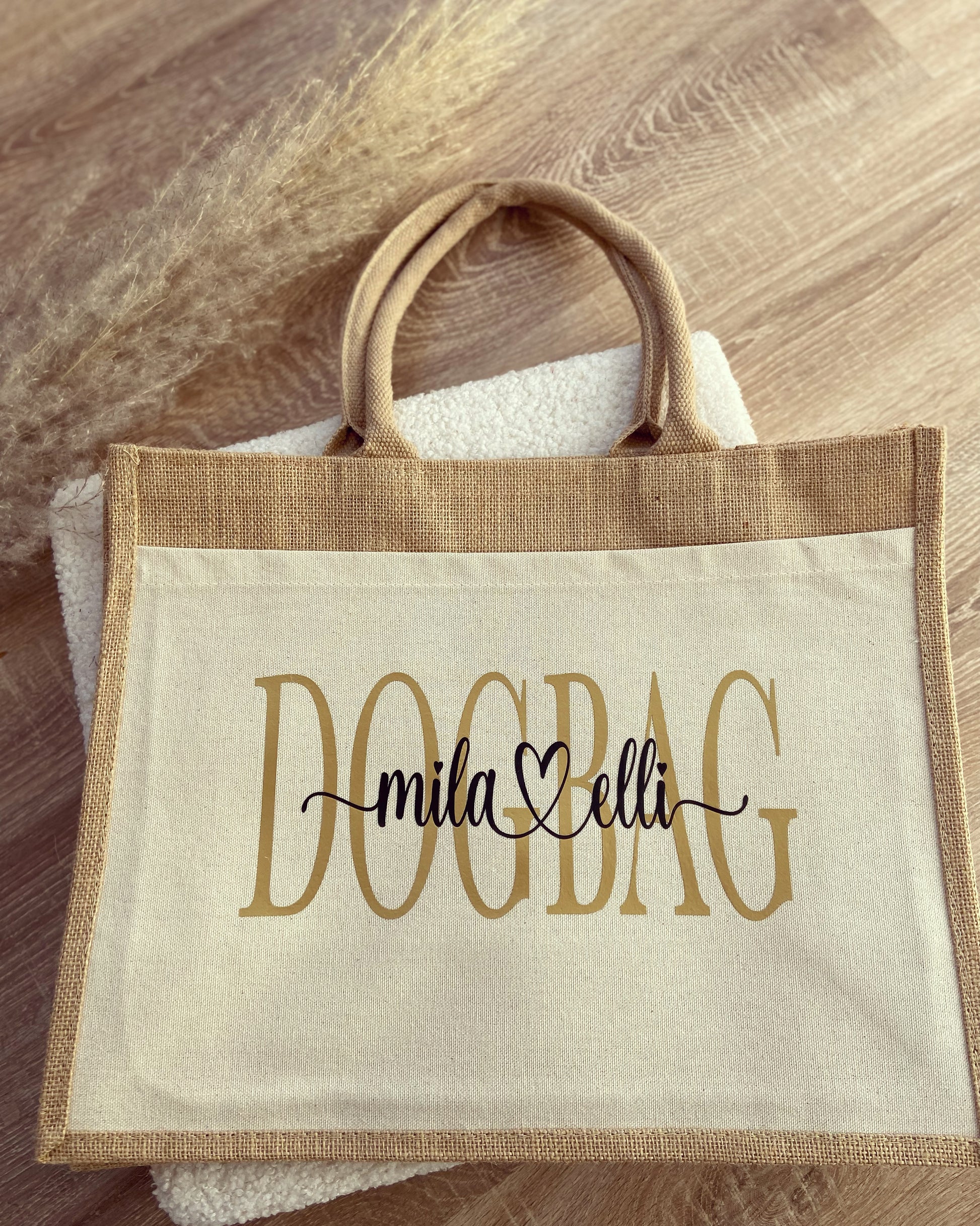 Jutetasche - Dog - Loveda - Handmade with Love