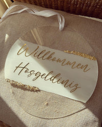 Türschild / Willkommensschild - Loveda - Handmade with Love
