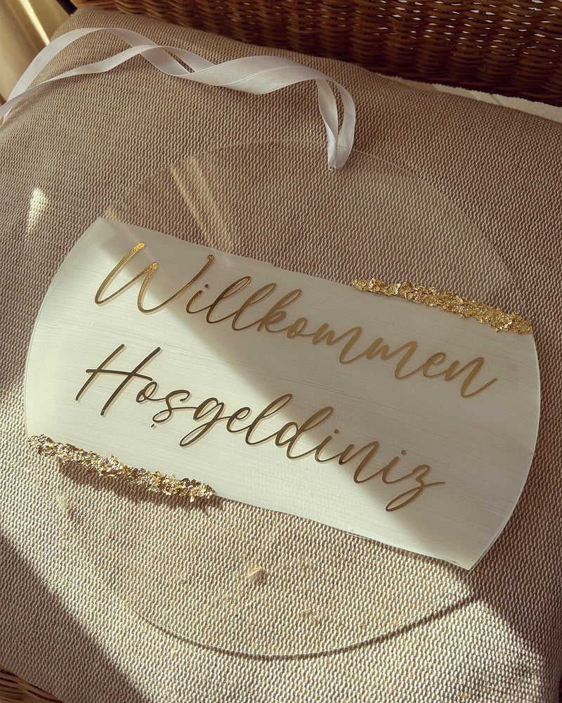 Türschild / Willkommensschild - Loveda - Handmade with Love