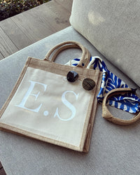 Jutetasche - Namenskürzel - Loveda - Handmade with Love
