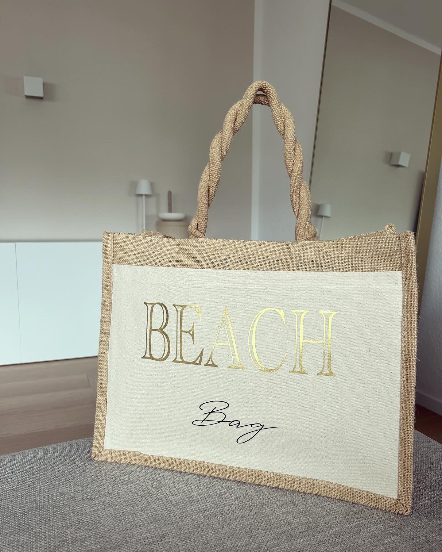 Jutetasche - Beach Bag - Loveda - Handmade with Love