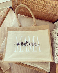 Jutetaschen - Mama / Oma - Loveda - Handmade with Love