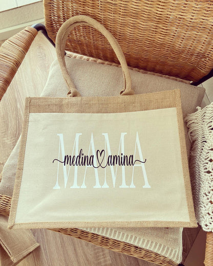 Jutetaschen - Mama / Oma - Loveda - Handmade with Love