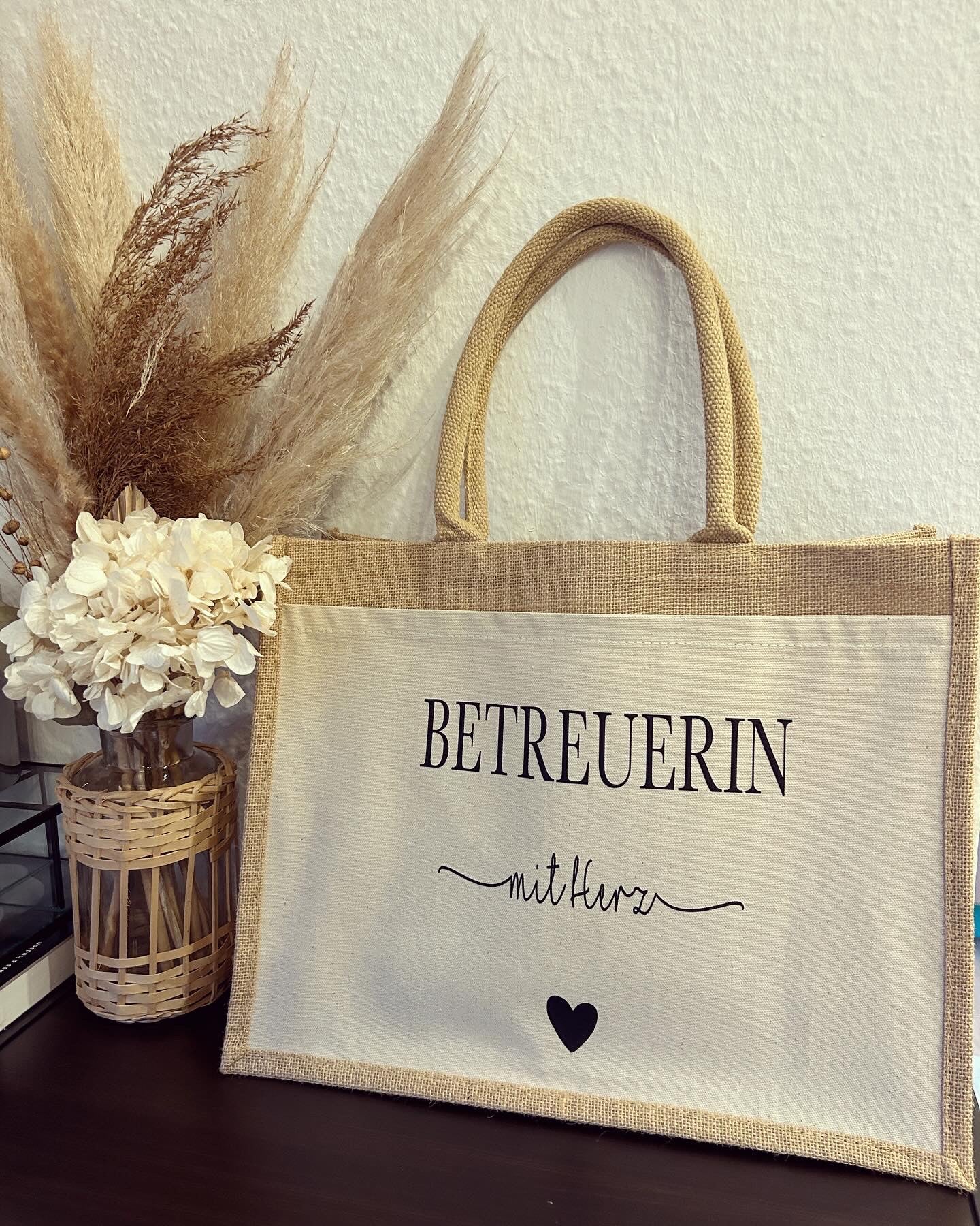Jutetaschen - Beruf mit Herz - Loveda - Handmade with Love