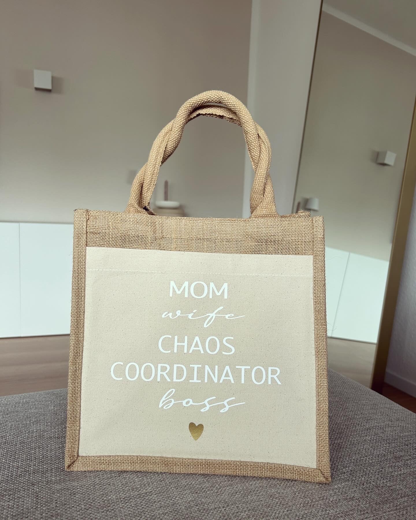 Jutetasche - Chaos Coordinator - Loveda - Handmade with Love