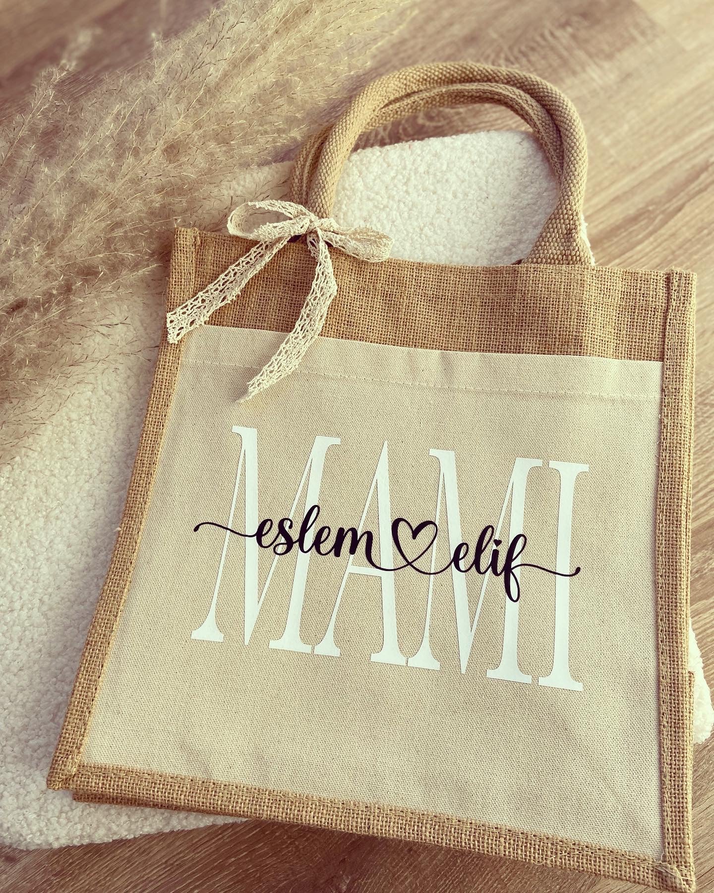 Jutetaschen - Mama / Oma - Loveda - Handmade with Love