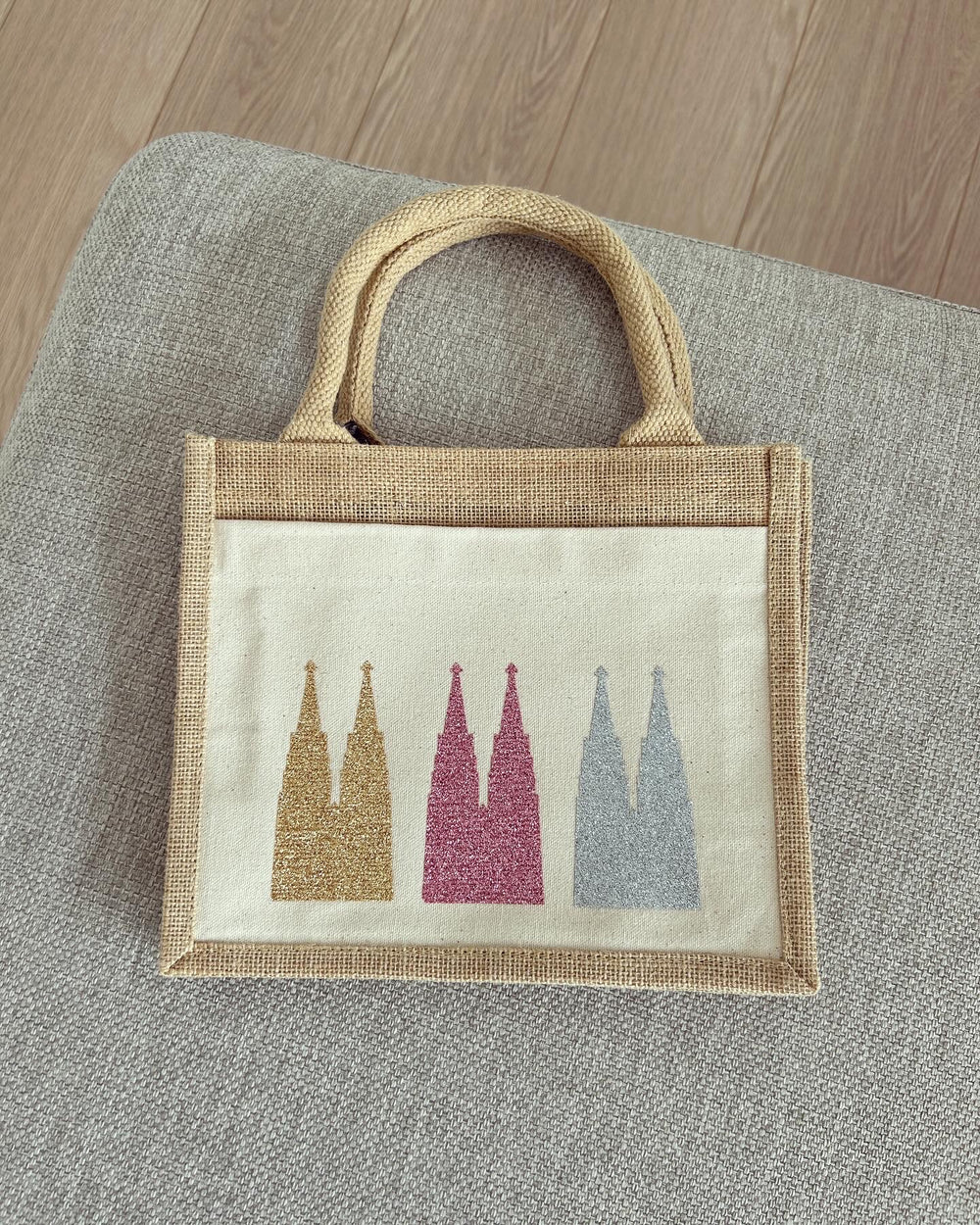 Jutetasche - Kölner Dom - Loveda - Handmade with Love