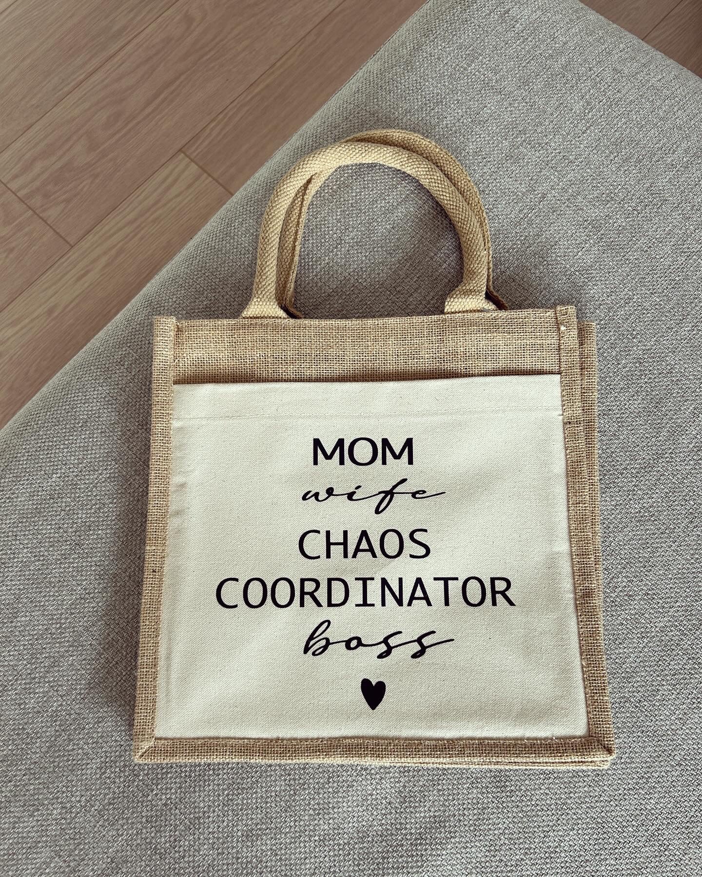 Jutetasche - Chaos Coordinator - Loveda - Handmade with Love