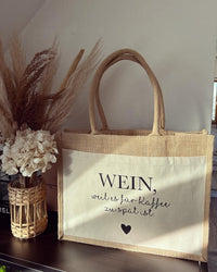 Jutetasche - Wein / Kaffee - Loveda - Handmade with Love