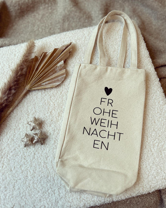 Geschenktasche - Frohe Weihnachten - Loveda - Handmade with Love