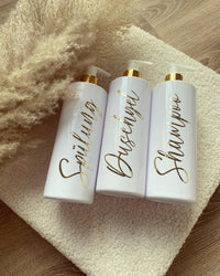 Seifenspender - Gold / Weiß - Loveda - Handmade with Love