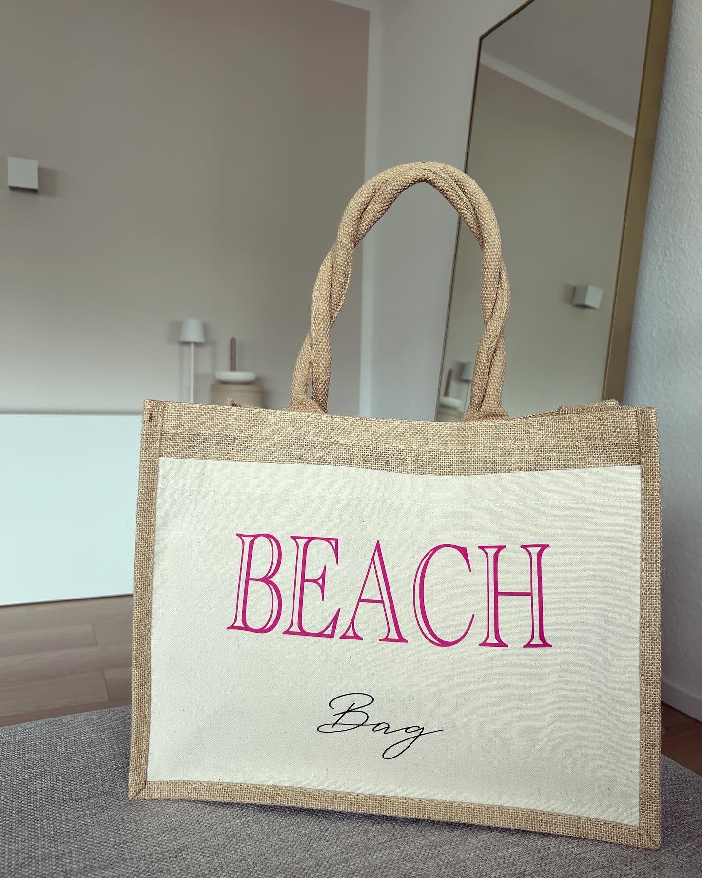 Jutetasche - Beach Bag - Loveda - Handmade with Love