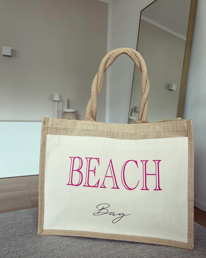 Jutetasche - Beach Bag - Loveda - Handmade with Love