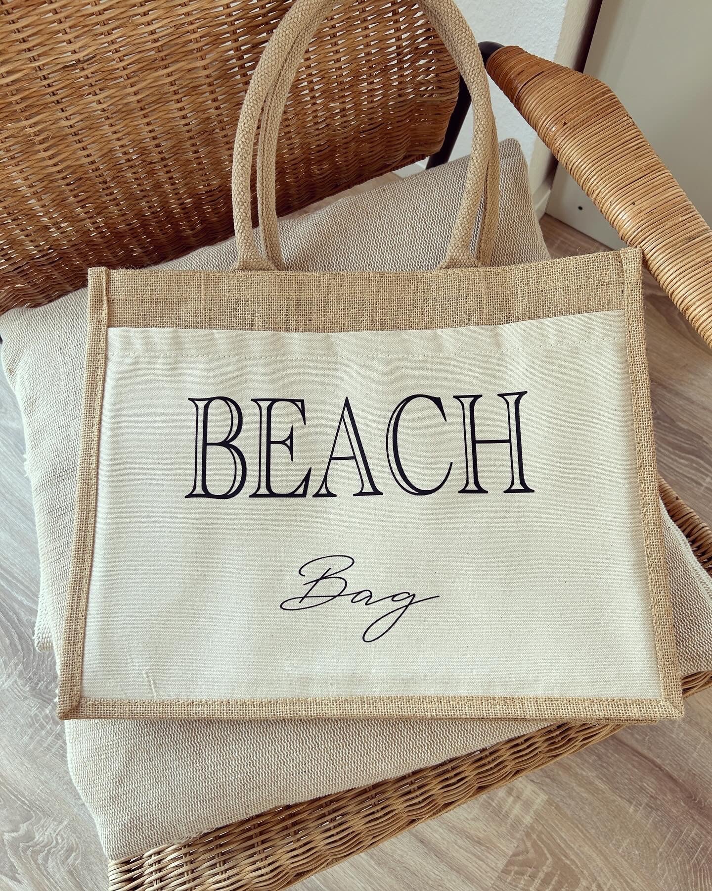 Jutetasche - Beach Bag - Loveda - Handmade with Love
