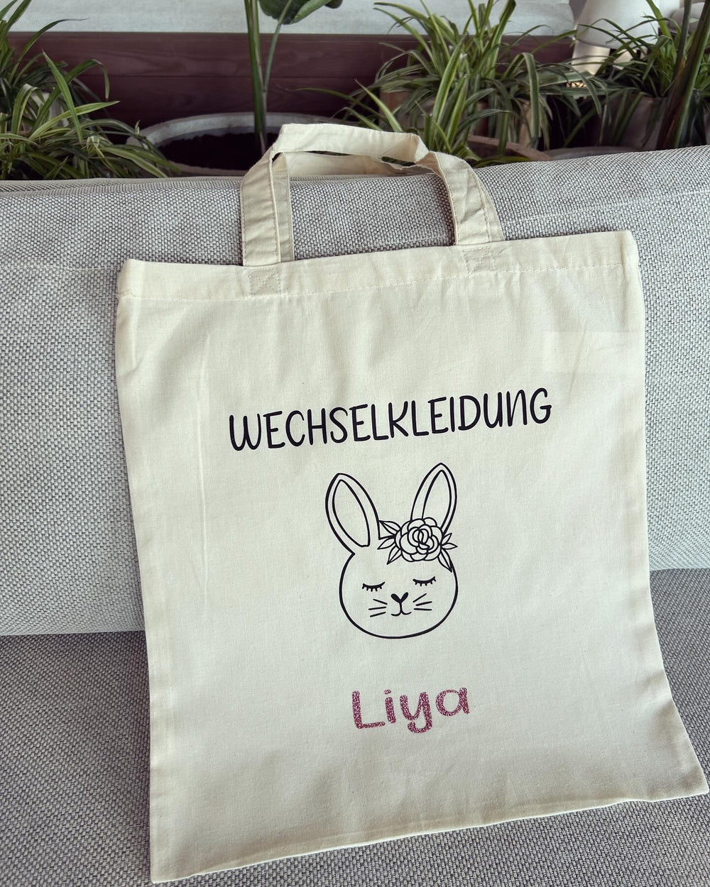 Stoffbeutel - Wechselkleidung Hase - Loveda - Handmade with Love