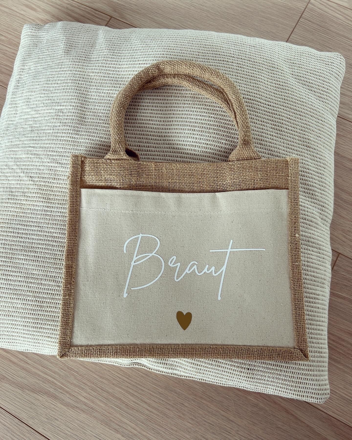 Jutetasche - Braut Trauzeugin - Loveda - Handmade with Love
